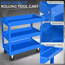 3-Tier Rolling Tool Cart with Wheels, Steel Utility Storage Cart by 2Dropme