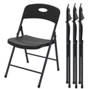2/4/6 Pack White Plastic Folding Chairs Heavy Duty Metal Frame Indoor Outdoor by 2Dropme