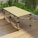 Portable Folding Camping Table for 4-6 People Adjustable Height Picnic BBQ Table by 2Dropme