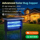 Solar Bug Zapper Outdoor 4500V Electric Mosquito Fly Trap Wireless Portable by 2Dropme