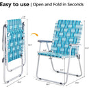 Set of 2 Folding Beach Chairs Portable Webbed Patio Lawn Camping Outdoor Steel Frame by 2Dropme