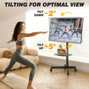 Mobile TV Cart Stand 23-60 Inch Rolling TV Stand w/ Shelf VESA 400x400 88lbs by 2Dropme