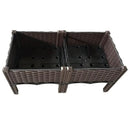 Raised Garden Bed Planter Box w/ Drainage Outdoor Balcony Vegetable Flower by 2Dropme