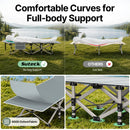 Folding Camping Cot Bed Adult Portable Heavy Duty Oxford Sleeping Cot w/ Pad Bag