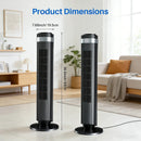 Tower Fan Bladeless 5 Speeds 4 Modes 64° Oscillating Quiet Remote 12H Timer by 2Dropme