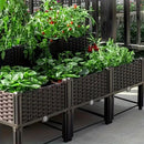 Raised Garden Bed Planter Box w/ Drainage Outdoor Balcony Vegetable Flower by 2Dropme