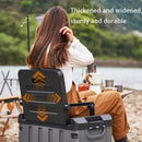 Foldable Camping Stool with Backrest & Storage Bag Portable Fishing Seat Outdoor Chair by 2Dropme