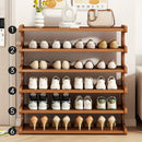5/6 Tier Bamboo Shoe Rack Organizer Wooden Shelf Entryway Space Saving by 2Dropme