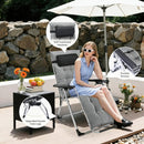 Zero Gravity Recliner Chair Foldable Patio Lounge w/Cup Holder & Cushion by 2Dropme