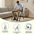 2/4/6 Pack White Plastic Folding Chairs Heavy Duty Metal Frame Indoor Outdoor by 2Dropme