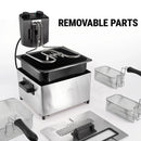 1700W Electric Deep Fryer 3L/5L Stainless Steel w Basket Timer Temperature by 2Dropme