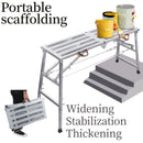 Adjustable Folding Scaffold Platform 1300LBS Portable Steel Work Bench Stool