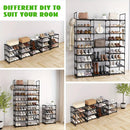 Multi Layers - Shoe Rack Organizer Column Storage Shelf Entryway w/ Hooks by 2Dropme