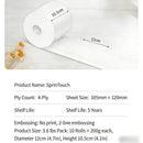 Spring Touch 4-Ply Toilet Paper Ultra Soft Strong Bath Tissue 10/20/30 Rolls Lint-Free by 2Dropme