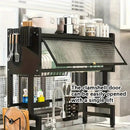 Over Sink Dish Drying Rack 1 Tier Kitchen Organizer Dustproof Storage Shelf by 2Dropme