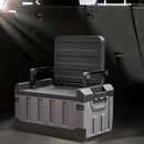 Foldable Camping Stool with Backrest & Storage Bag Portable Fishing Seat Outdoor Chair by 2Dropme