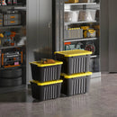 72/97QT Storage Box with Wheels & Lid – Stackable Heavy Duty Organizer 4-6-Pack by 2Dropme