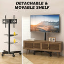 Mobile TV Cart Stand 23-60 Inch Rolling TV Stand w/ Shelf VESA 400x400 88lbs by 2Dropme