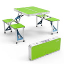 4FT Folding Camping Table w/4 Seats Portable Aluminum Table Set by 2Dropme