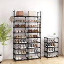 Multi Layers - Shoe Rack Organizer Column Storage Shelf Entryway w/ Hooks by 2Dropme