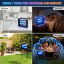 Solar Bug Zapper Outdoor 4500V Electric Mosquito Fly Trap Wireless Portable by 2Dropme