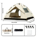 3-4 Person Instant Pop Up Camping Tent Waterproof Quick Setup Outdoor Portable by 2Dropme