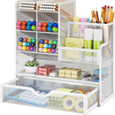 Iron Mesh Desk Organizer Multi-Layer Stationery Storage Box Office School Supplies by 2Dropme