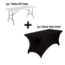 4ft/6ft Portable Plastic Folding Table – Indoor & Outdoor Dining by 2Dropme