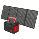 300W Portable Power Station Solar Generator w/ Foldable Solar Panel Camping Backup Power Supply by 2Dropme