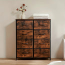 8 Drawer Dresser Storage Organizer Fabric Drawers Chest Bedroom Hallway Unit by 2Dropme