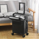Carry On Luggage Hard Shell Spinner Suitcase USB TSA Lock Front Pocket Travel Bag by 2Dropme