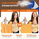 1500W Garment Steamer Standing Clothes Steamer 1.8L Tank 60Min Continuous Steam by 2Dropme
