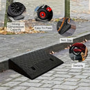 2PCS Heavy Duty Curb Ramp Portable Non-Slip Driveway Ramp for Car Wheelchair by 2Dropme
