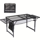 3FT Folding Camping Table Aluminum Portable Adjustable Picnic Table Black