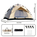 3-4 Person Instant Pop Up Camping Tent Waterproof Quick Setup Outdoor Portable by 2Dropme