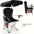Portable Camping Chair with Canopy Folding Outdoor Chair Beach Fishing