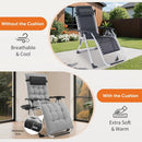 Zero Gravity Recliner Chair Foldable Patio Lounge w/Cup Holder & Cushion by 2Dropme