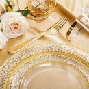 50PCS Clear Plastic Dinnerware Set Reusable Plates Cups Cutlery Wedding Party by 2Dropme