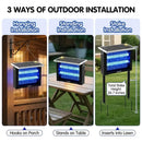 Solar Bug Zapper Outdoor 4500V Electric Mosquito Fly Trap Wireless Portable by 2Dropme