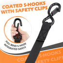 4PCS Retractable Ratchet Tie Down Straps – 10FT Heavy Duty Self-Retracting Cargo Straps for Truck, Trailer & Motorcycle by 2Dropme