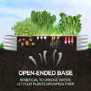 4x2x1FT Galvanized Raised Garden Bed Kit Oval Metal Planter Box by 2Dropme