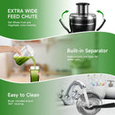 500W Centrifugal Juicer Machine 3 Speed Wide Mouth Fruit Vegetable Extractor by 2Dropme