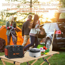 300W Portable Power Station Solar Generator w/ Foldable Solar Panel Camping Backup Power Supply by 2Dropme