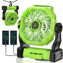10400mAh 13hrs Rechargeable Automatic Oscillating Camping Fan with LED and Hook by 2Dropme