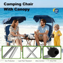Portable Camping Chair with Canopy Folding Outdoor Chair Beach Fishing
