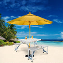 4FT Folding Camping Table w/4 Seats Portable Aluminum Table Set by 2Dropme