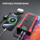 9-in-1 Portable Jump Starter with Air Compressor 12V Car Battery Booster USB LED by 2Dropme