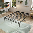 Heavy Duty Metal Bed Frame Platform Mattress Foundation No Box Spring Black by 2Dropme
