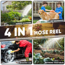 Retractable Garden Hose Reel 40/100/110/130FT Auto Rewind Wall Mounted Hose by 2Dropme