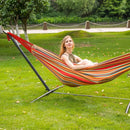 Heavy Duty Double Hammock with Steel Stand 450lbs Portable Outdoor Indoor Blue by 2Dropme